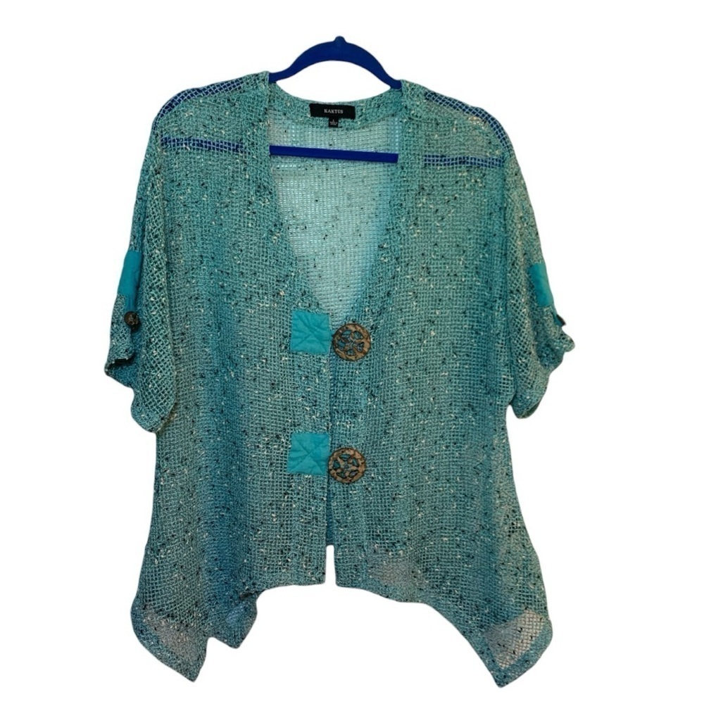 🏝️ 🐠Beachy Tropical Women’s Kaktus Layering Jacket, Sz L, Pre-owned 🐚 ☀️